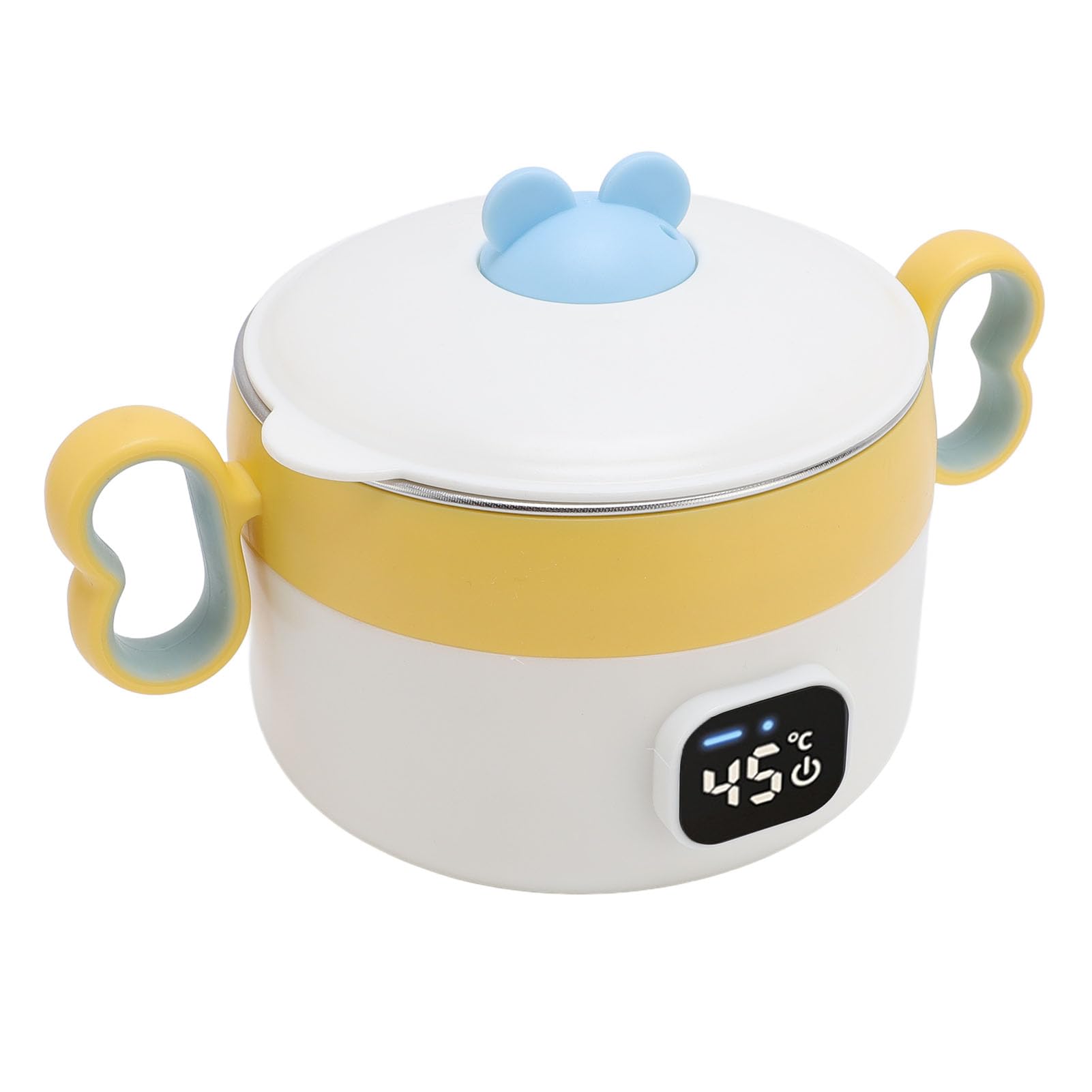 SIXRUN Contenitore per il Pranzo Isolato Termostato Intelligente Design Ciotola Riscaldante Elettrica per la Casa Ricaricabile 450 Ml