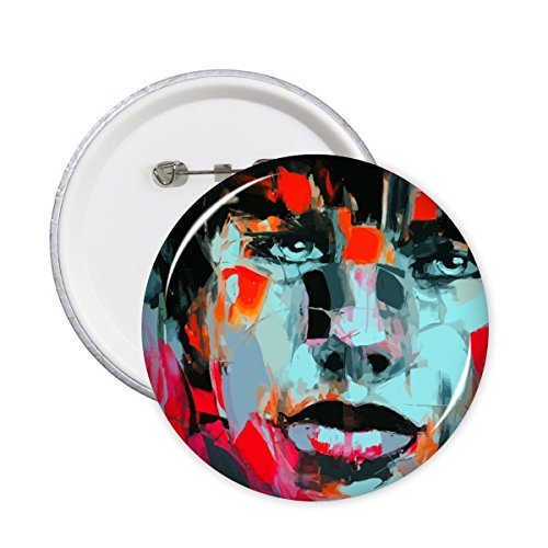 Illustration de garçon en peinture à l'huile pour masquer un défaut de vêtement badge rond 5pcs
