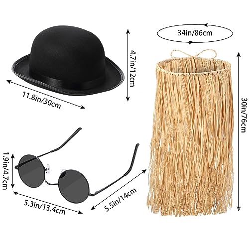 Lunettes rondes et chapeau melon pour composer un costume original - 2