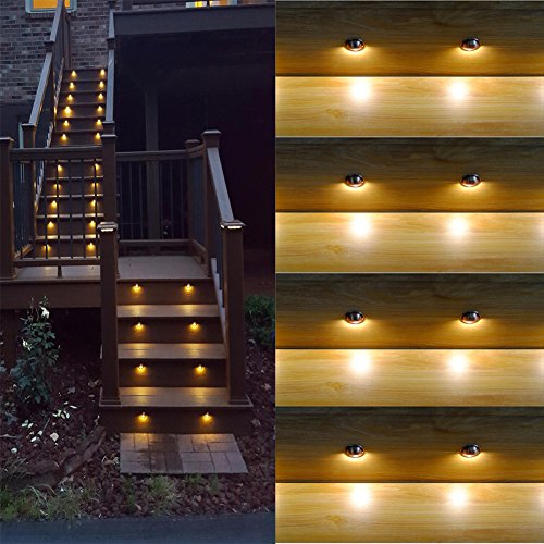 Fvtled Pack Of 10 Warm White Low Voltage Led Deck Lights Kit Φ1.38 Outdoor Garden Yard Decoration Lamp Recessed Landscape Pathway Step Stair Warm White Led Lighting, Black #TOP4