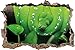 Produktbild Pixxprint 3D_WD_1102_92x62 grüne giftige Schlange Wanddurchbruch 3D Wandtattoo, Vinyl, bunt, 92 x 62 x 0,02 cm