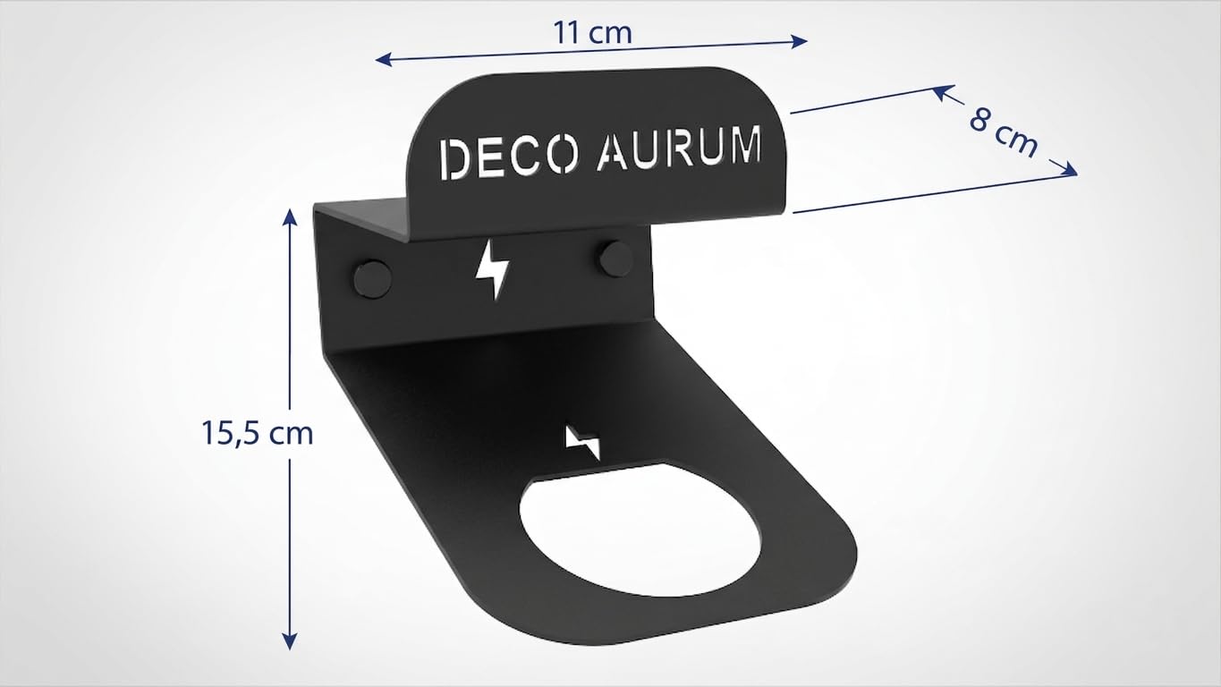 NEXA Supporto Cavo di Ricarica EV da Parete in Acciaio | Porta Connettore Wallbox Universale | Made in Italy