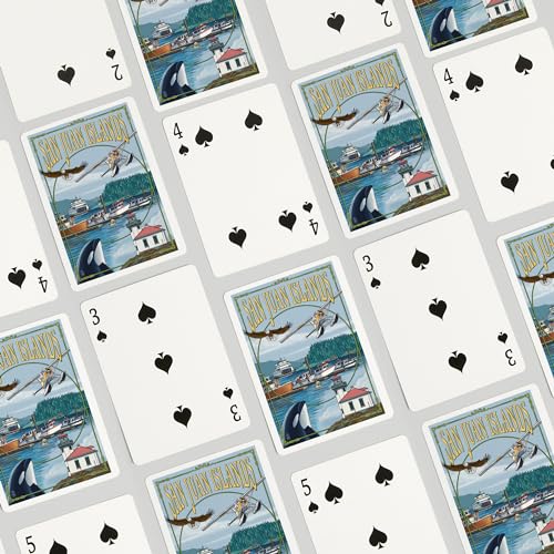 Baraja de 52 cartas tamaño póker San Juan Islands miniatura 4