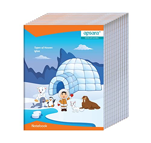 Apsara Big Maths Square Ruled Kingsize Notebook | 24 CM x 18 CM Approx - Pages 120 | GSM 56 | Square 2.5 CM | Maths Notebook for Exercise and Practice | Use For Kids School Students | Pack of 12 (B0C4Y2517N) Amazon Price History, Amazon Price Tracker