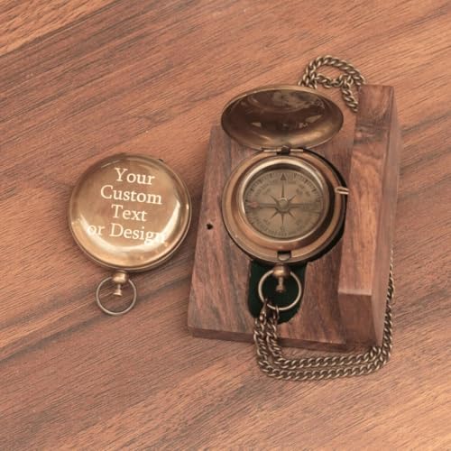 Brújula personalizada grabada para regalos a hijo, esposo - Primera comunión - Recuerdo - Bautizo miniatura 4