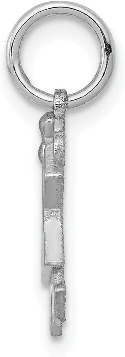 Saris and Things 14k White Gold Mini Girl Charm Pendant