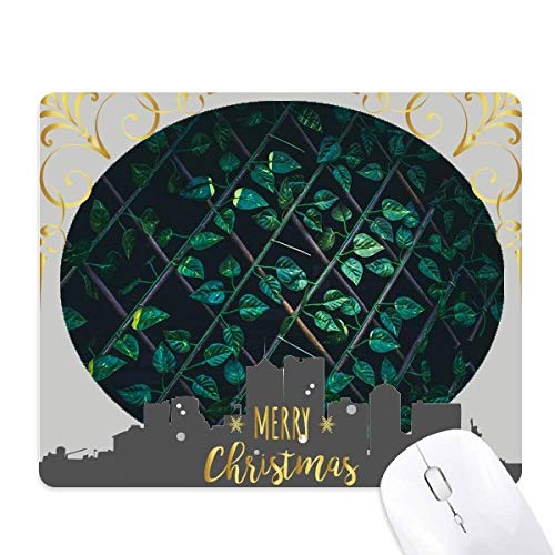 Tapis de souris plante à feuilles photo nature la nuit de noël durable