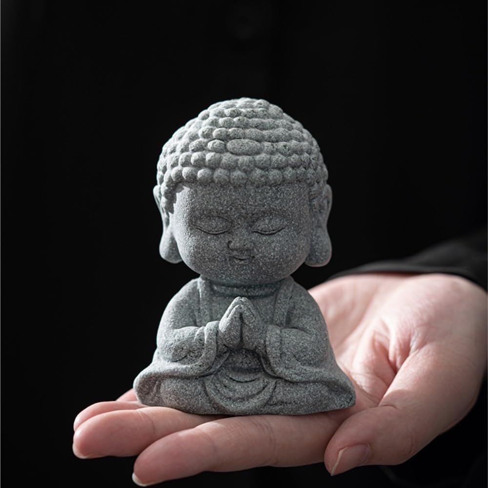 Cascada De Incienso Quemador de Incienso Estilo Chino con Forma Buda pequeño y Creativo for el hogar, Escritorio, Adornos for Mascotas té Quemador De Incienso De Reflujo(B)