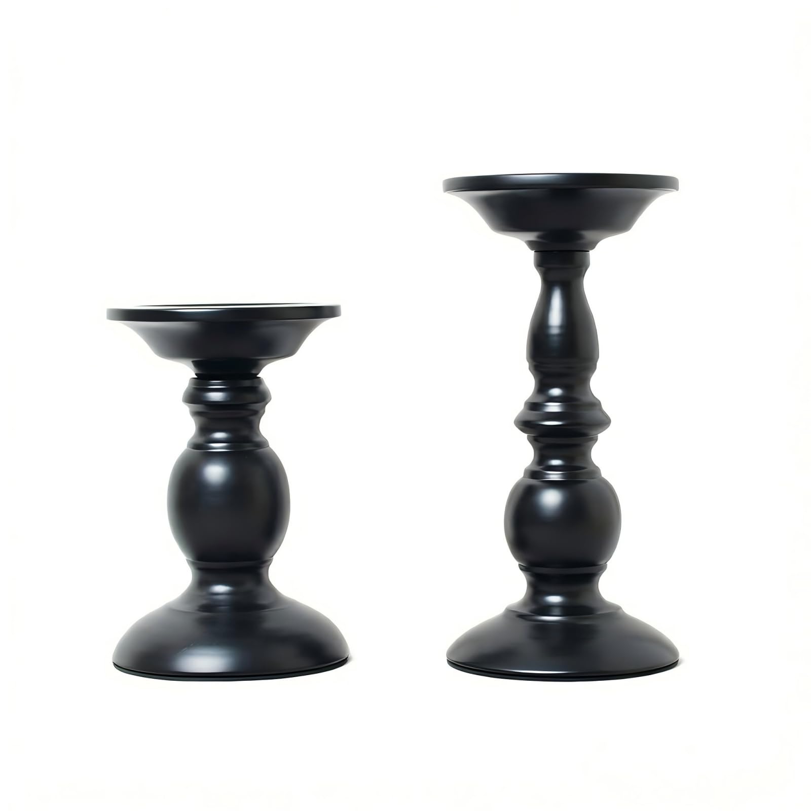 TWISAXC Wooden Candle Holders For Pillar Candles Set Of Two 16cm Height Addition To Candlelight Dinners Or Room Decor Flameless