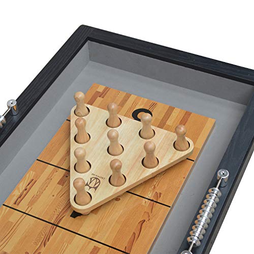 Crown Me Deluxe Shuffleboard Shuffleboard Bowling Pin Set With Carry Bag, Ball #TOP2