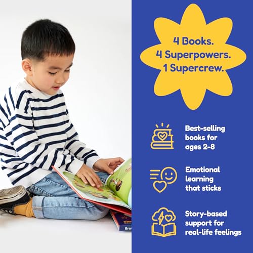 Image of Team Supercrew - Emotions and Powers - 4 Book Box Set (books 1-4): Social Emotional Learning for Kids Ages 2 - 8 | CBT-Inspired Stories to Build Confidence and Manage Emotions