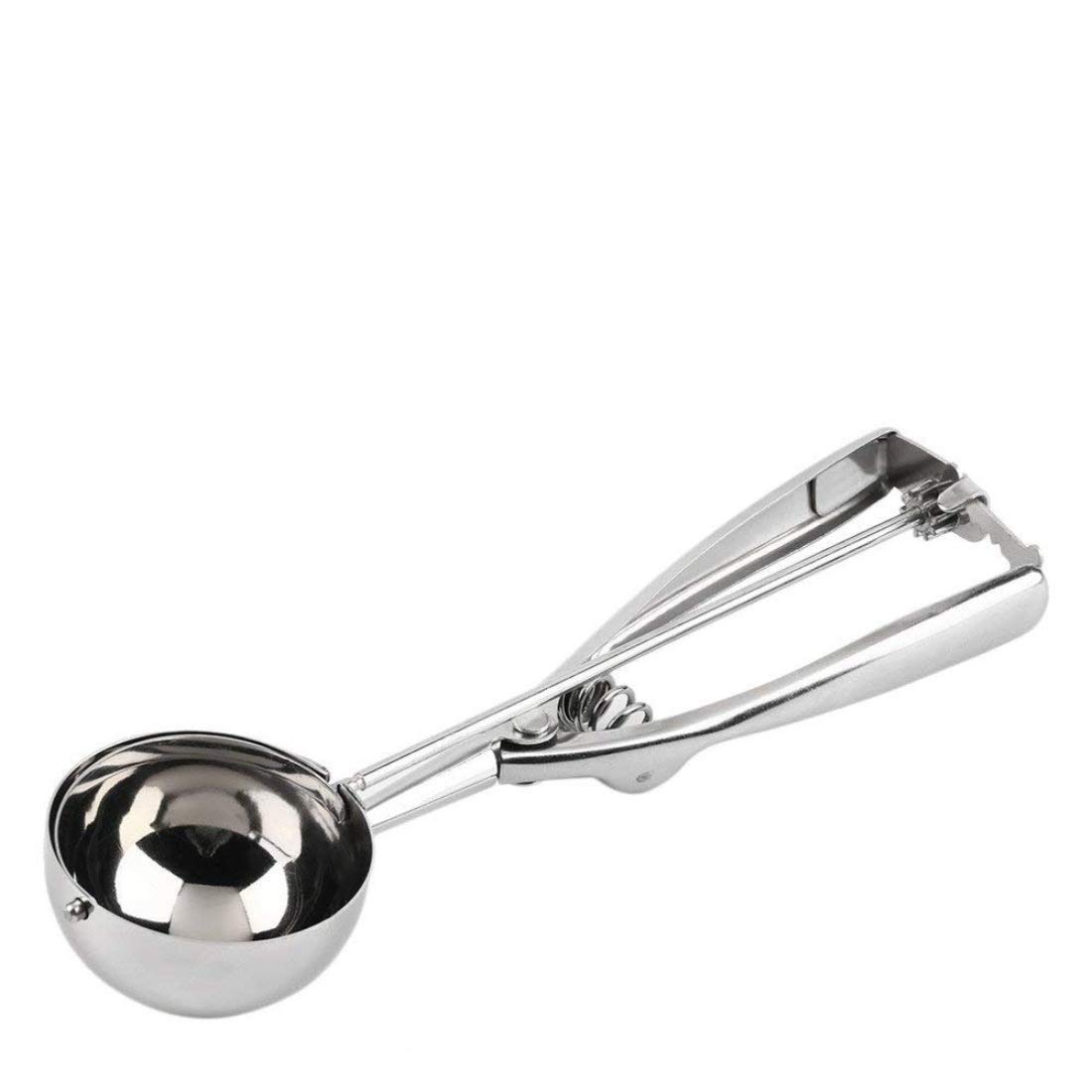 BLAPOXEStainless Steel Ice Cream Scoop Easy Handheld Ice Cream Serving Scooper (Silver)