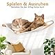 Shulltji Katzen Kletterwand Set, 55cm x 46cm Katzenhängematte & 2 Katzenleiter, Kratzbaum, Kängematten Katzen Wand bis zu 35kg, Katzen Wandelemente zum Schlafen und Ausruhen(XL,Beige)