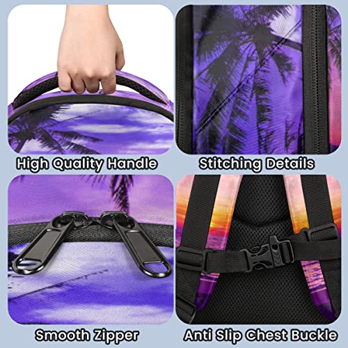 Omfuns Beach Ocean School Backpack For Girl Boy Teen Summer Holiday Student Bookbag For Elementary Primary Junior School Bags College Travel Daypack Laptop Backpack For Men Women #TOP5