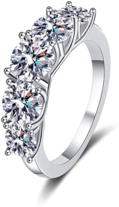 Moissanite bague de fiançailles S925, le cadeau d'anniversaire parfait