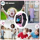 Tzzulsx Kids Smart Watch Boys Girls, Smart Watch for Kids with Two Way Call SOS 16 Games HD Camera Music Alarm School Model with SD Card Smartwatch Birthday Gifts for Boys & Girls (Pink) - Image 3