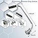 LOVYNO String Trimmer Handle Grip Trimmer Handle Ergonomic Trimmer Grip Weed Eater Handle Extension with Bracket Clamp Weeder Handle Lawn Trimmer Handle Grip (Silver)