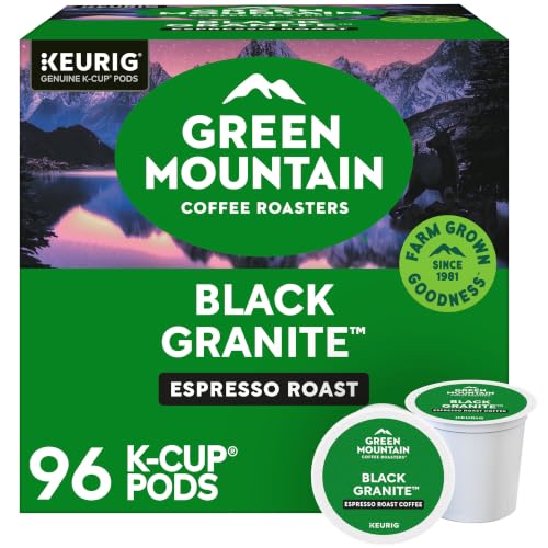 Image of Green Mountain Coffee Roasters Black Granite, Keurig Single Serve K-Cup Pods, Espresso Style Dark Roast, 96 Count