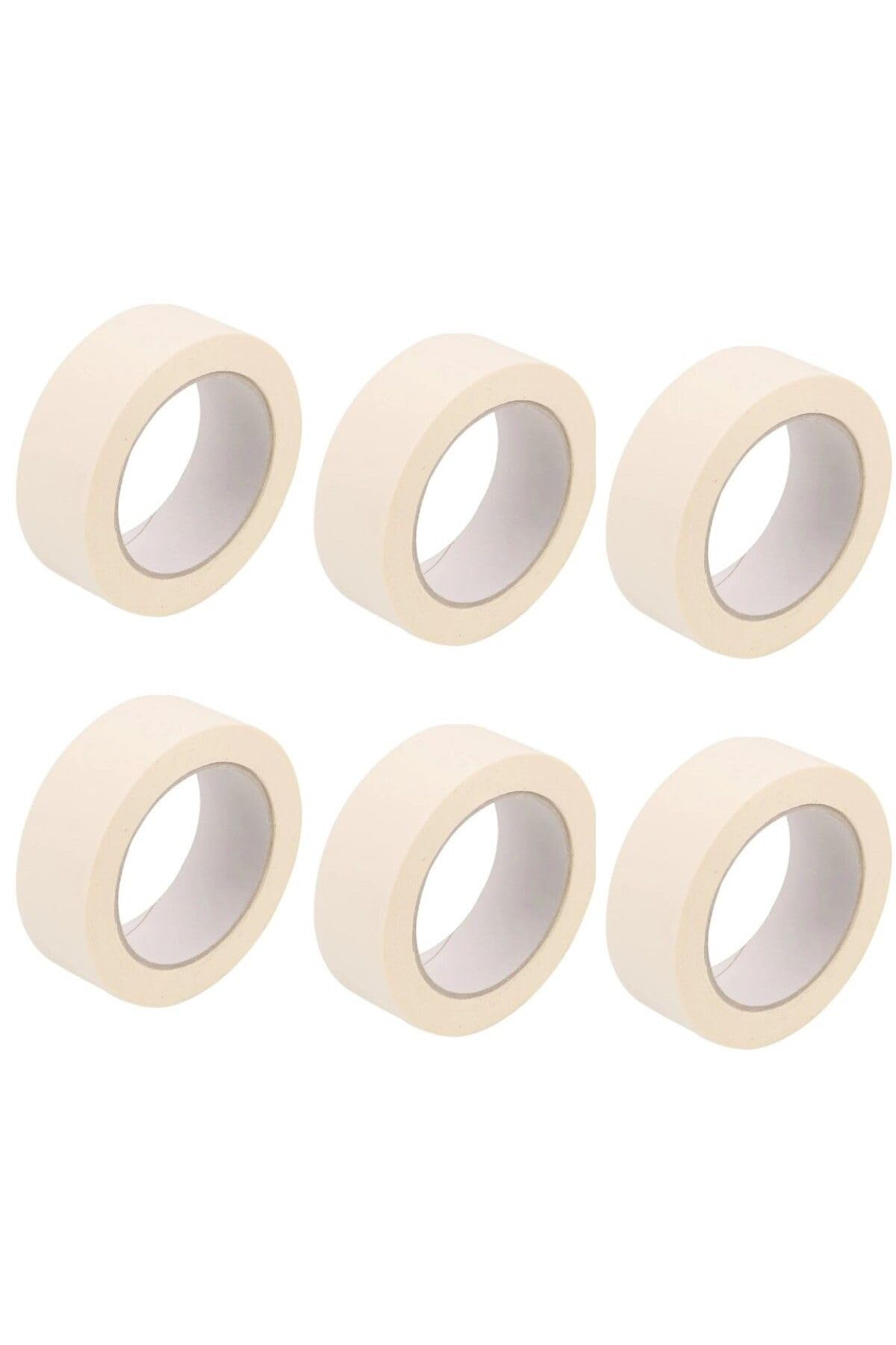 tify 6 Adet Maskeleme Bandı Boya Bandı 24mm X 25m Kağıt Bant