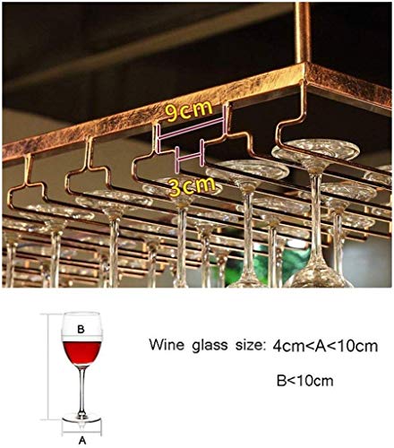 Porte-verre à vin suspendu de plafond, support vin marron de bar