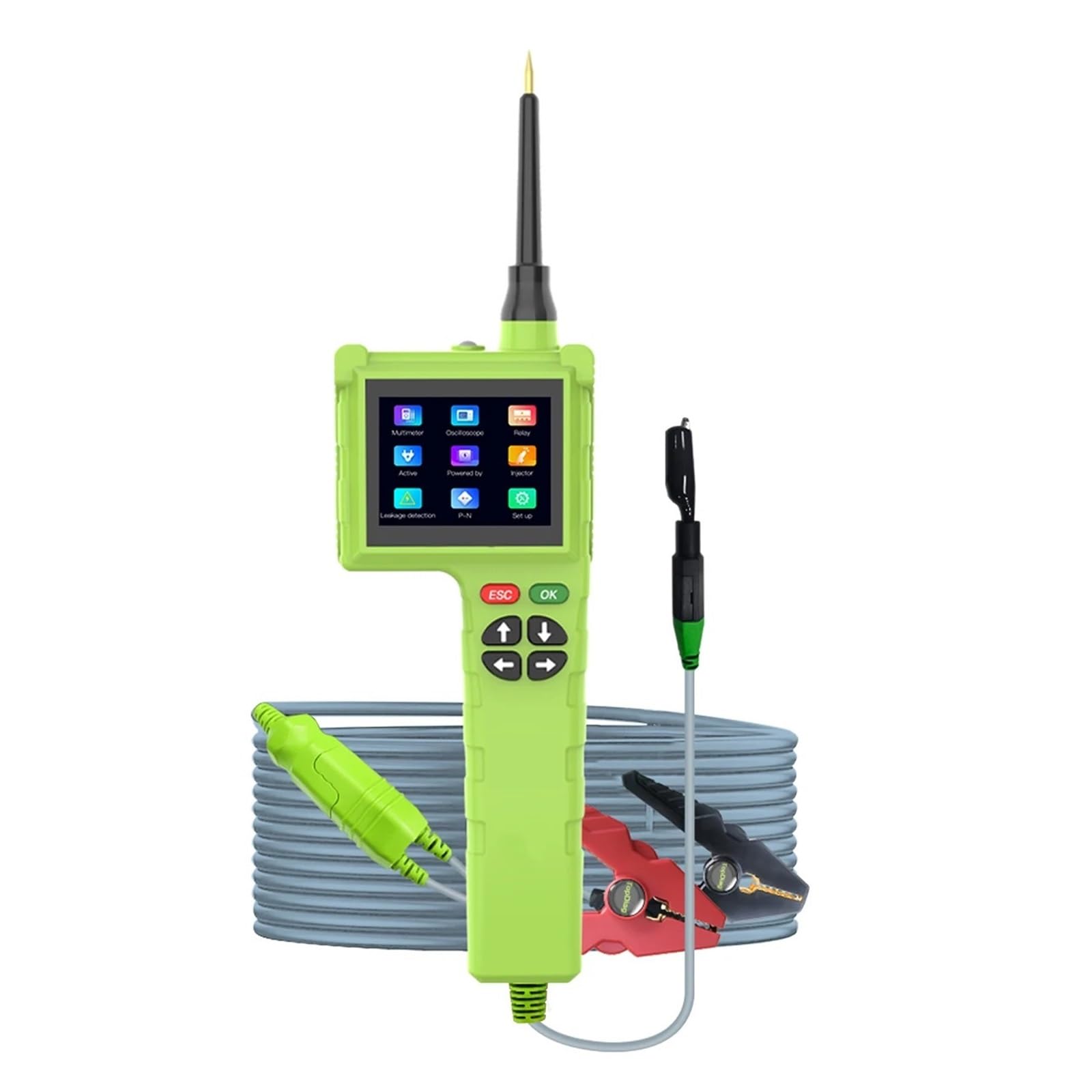 Testeur de Circuit Automobile P200 Pro 12V/24V : kit de sondes for Circuit d'alimentation, testeur de Tension, de résistance et de Relais, Outil de Diagnostic