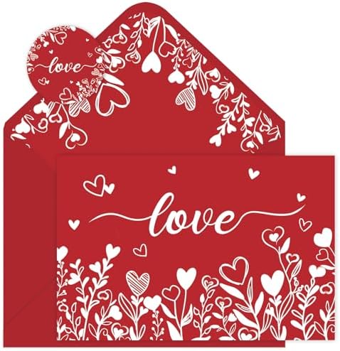 24 Pcs Valentines Heart Love Card with Envelopes, Heart Branches ...