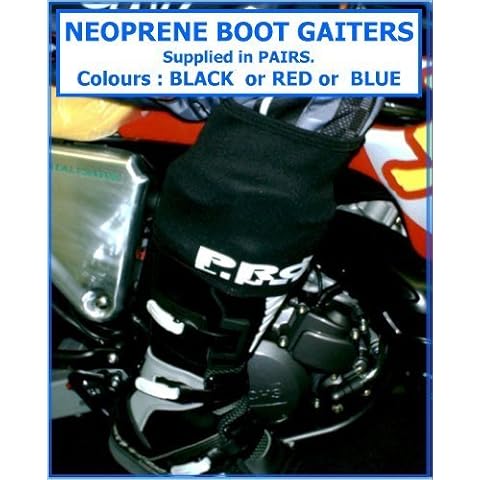 Proline Neoprene Boot Gaiters , Fits Motocross-Enduro-Trials Boots , Supplied In Pairs, Color Black Cover