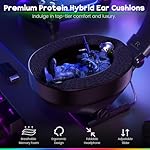 WG2 Wireless Gaming Headsets with Microphone for PS5, PS4, PC, Switch, Mac, Crystal Stereo Bluetooth Headphones, Wireless Headset 2.4GHz with Lossless Audio, 50 Hr Battery, Cool LED - Image 3