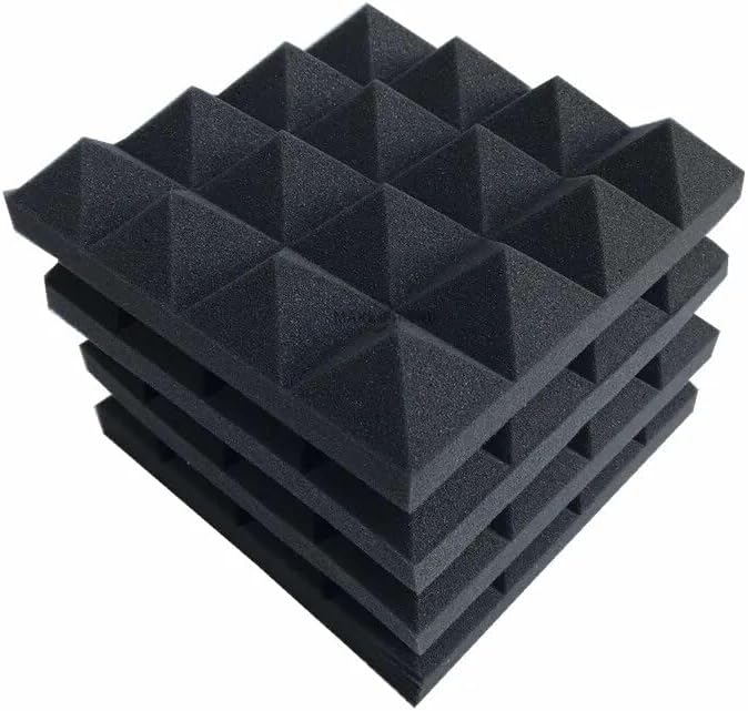 Miniatura 4 de Paneles de espuma Espuma Acústica Insonorizada Para Estudio, 60 Uds, 9.843x9.843x1.969 in, Pirámide De Tratamiento De Absorción De Sonido, Esponja