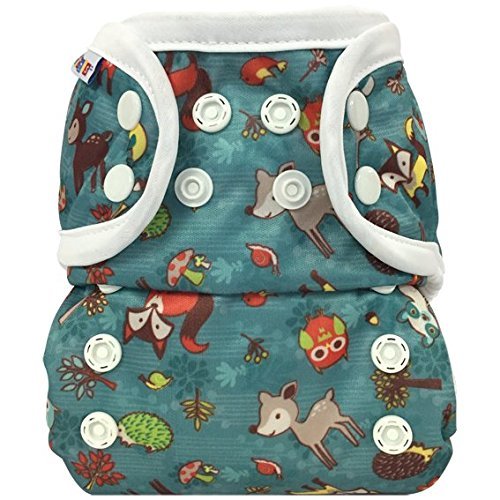 Bummis All-In-One Cloth Diaper - One Size - 8-35 Pounds - Forest Animals