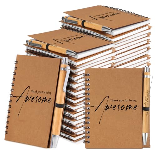 Honoson 80 Pcs/40 Set Spiral Notebook Bulk Employee Appreciation Gift