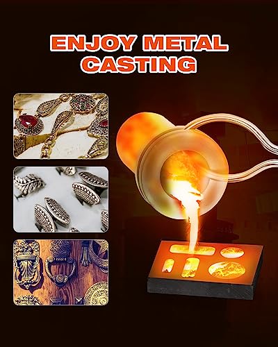 Image of GAOMON 3KG+1KG Gold Melting Furnace 1400W 2100F LED Display Digital Electric Smelting Furnace PID Temperature Control Smelter Kiln Kit for Quick Smelting Scrap, Gold, Silver, Copper, Aluminum[Square]