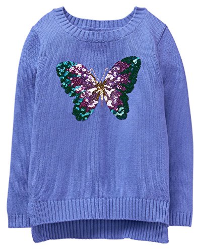 Gymboree Girls' Little Sequin Popover Sweater