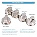 4 (EBZ37189611) Knobs & 1 (EBZ37189609) Super Boil Knobs Burner Range Control Knobs Kit Replacement Part D-Shaped Shaft Stainless Steel Compatible with LG LRG30355ST LRG30357ST LRG30855ST Gas Range