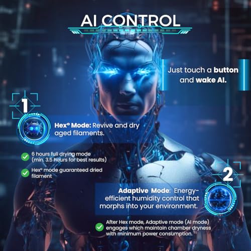 Image of [THETAHexNanoLabs] Hex Filament Dryer Type I Smart Filament Dehydrator with QUEIT Fan. Works for All Filament 1.75 2.85 3.00mm PLA PETG ABS Nylon TPU. Storage&Dryer 2 in 1 (Filament Dryer Only)