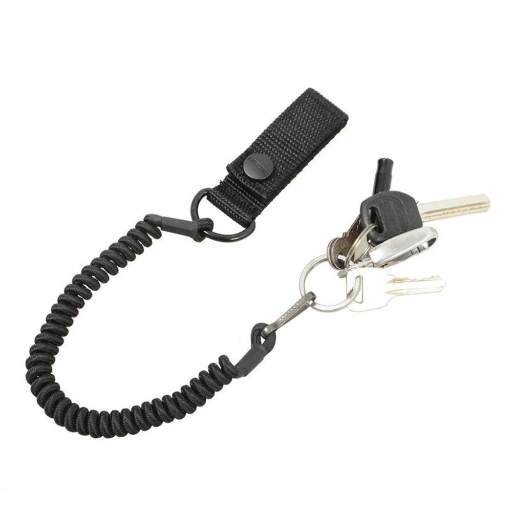 AILOVATactical Retention Lanyard, Flashlight Spring Sling With Blet Buckle Spring Safety Strap for Outdoor Sports Airsoft Hiking