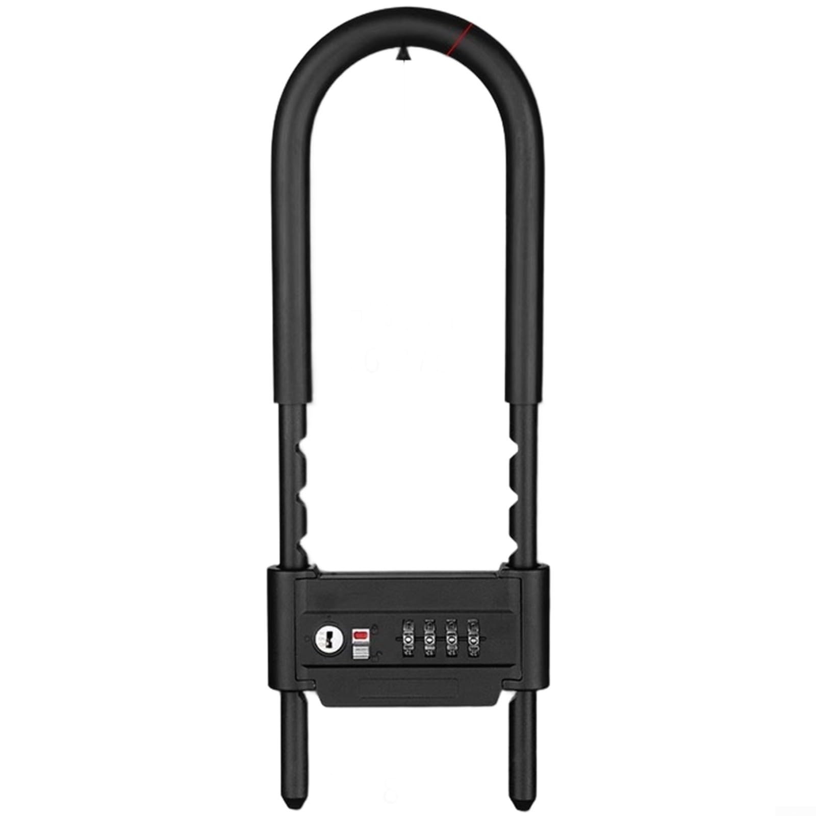 Cadenas robuste à combinaison en U, en acier inoxydable, étanche, antirouille, avec anse réglable de 160 à 300 mm, sécurité anti-coupure à 4 chiffres pour portes en verre (D)