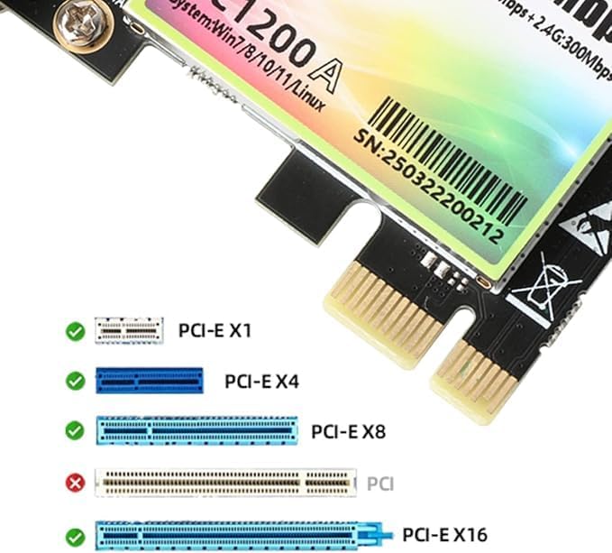 PCIe slot compatibility for Ubit AC1200A WiFi Card
