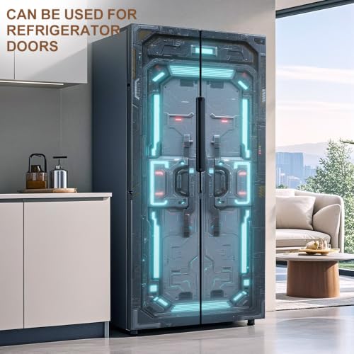 Image of Sci Fi Door Sticker, Spaceship Door Cover, 30.3x78.7in
