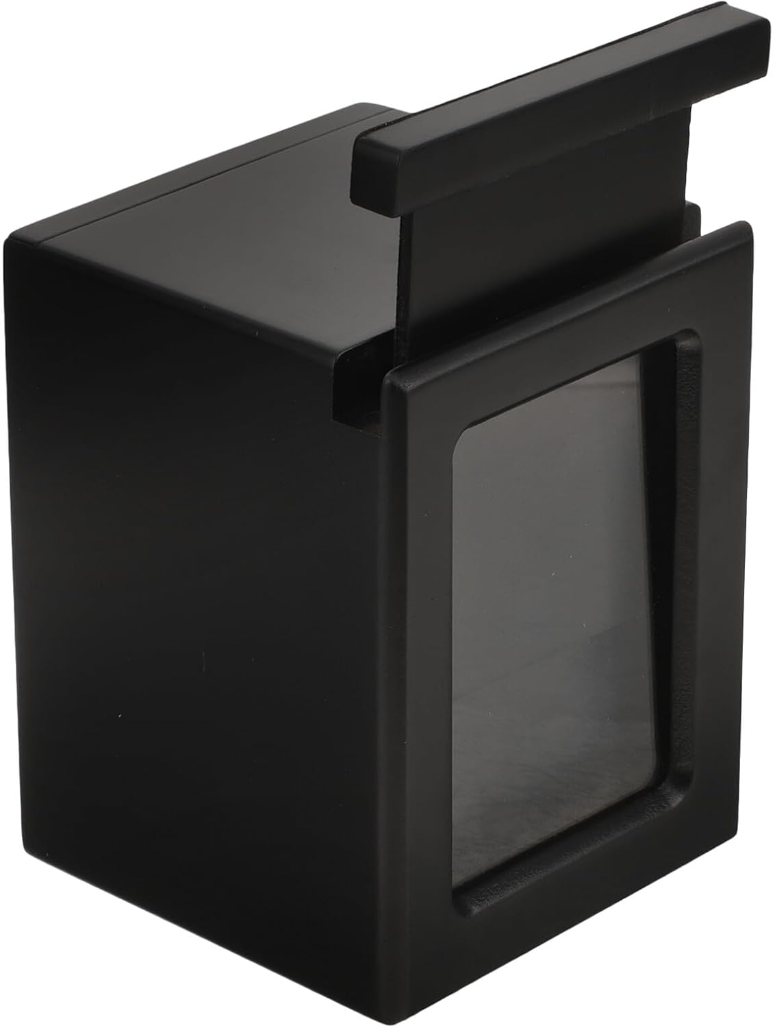 Homoyoyo Pet Memorial Urn for Dog and Cat Ashes Wooden Cremation Casket with Photo Frame 9x9x13cm Black Pet Ashes Keepsake Box for Home Display