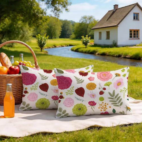 Coussin exterieur impermeable en lin haut de gamme avec zip invisible - 4