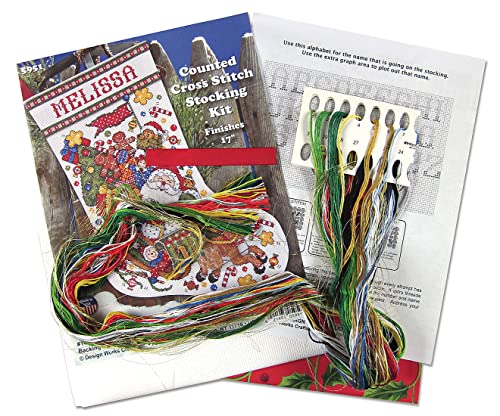 Tobin Santa Sleigh Cross Stitch Stocking Kit, 17" Long 14 Count #TOP2