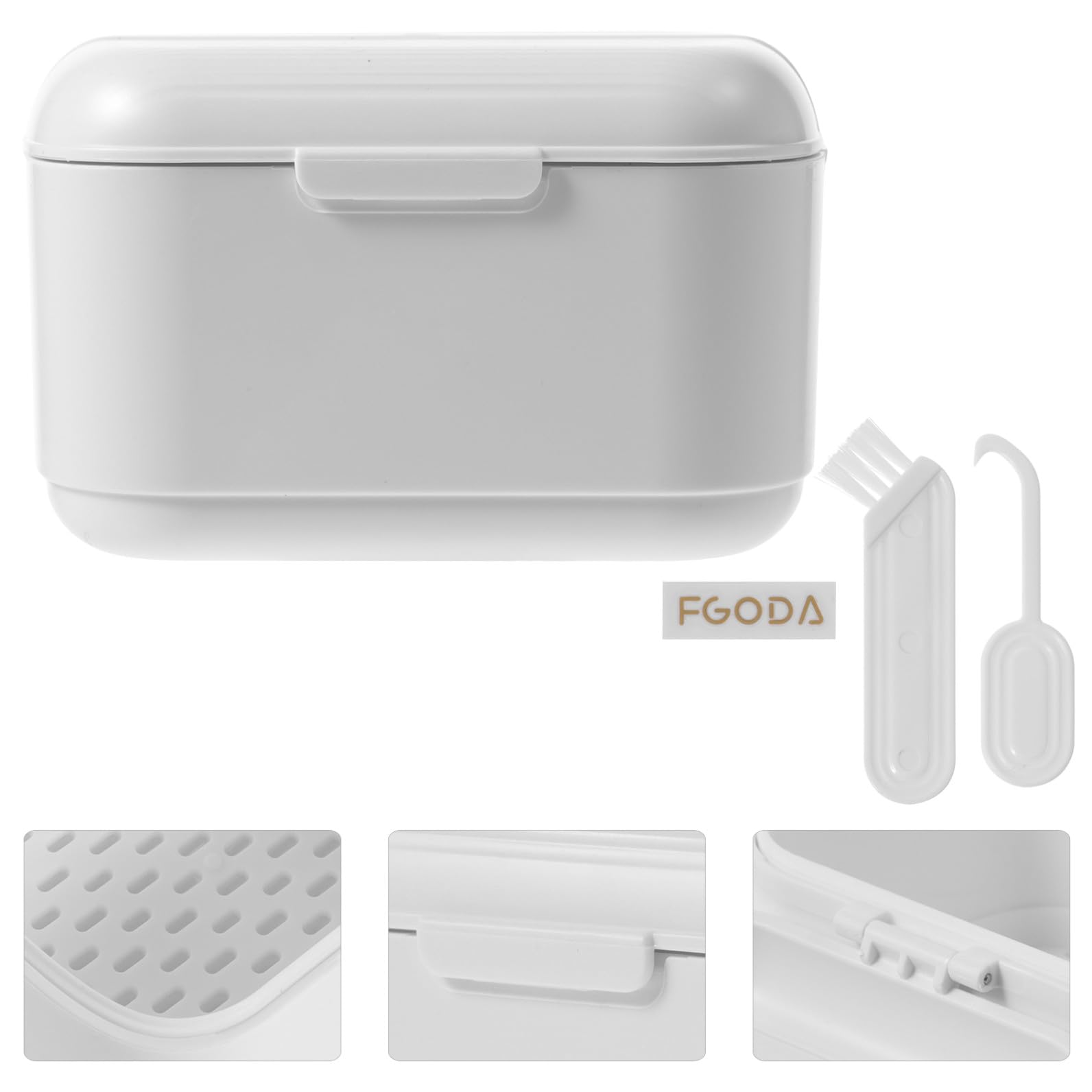 Healvian 4pezzi Scatola Portatile Per Dentarie Contenitore Compatto Per Apparecchi Ortodontici Accessorio Pratico Per Pulizia e Conservazione Per Viaggi e Uso Quotidiano
