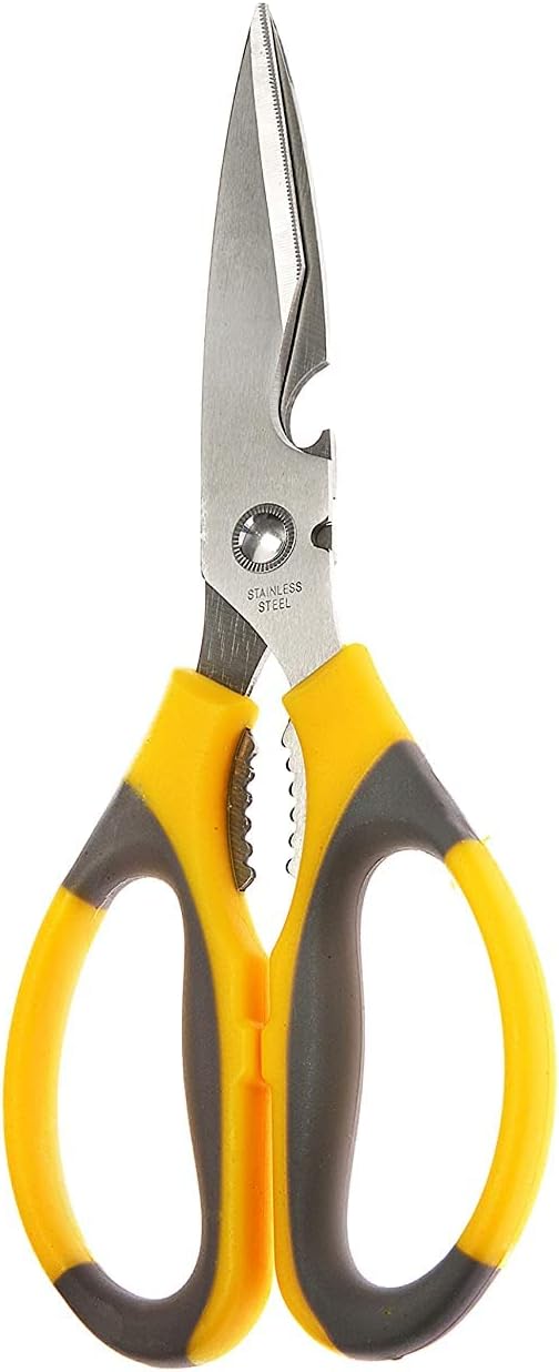 Generic SL- Scissor For Kitchen Use | Multi-Purpose | Cutting Chicken, Meat, Fish, Vegetables, Stainless Steel ( Set of 1, Multicolour )