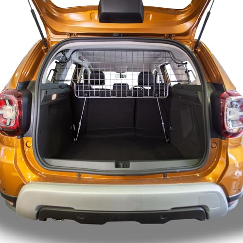 TRAVALL Hundegitter für Dacia Duster (2018-2024) fahrzeugspezifisches Trenngitter Auto Kofferraum Auto Hundegitter aus Stahl für sicheren Transport TDG1616