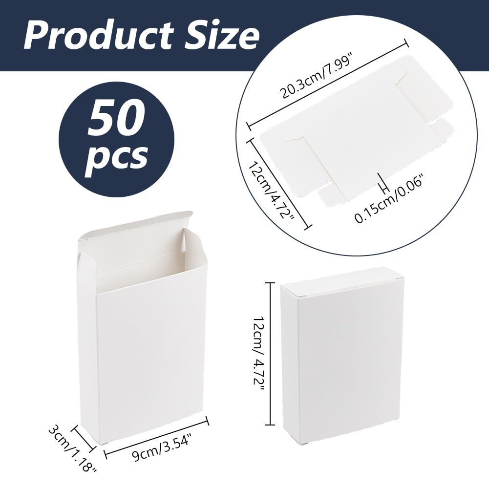 NBEADS 15 Pcs Boîte de Papier Pliée, 10x10x5cm Boîtes en Carton de Proposition de Demoiselles D'Honneur de Boîte-Cadeau de Papier Kraft Blanc pour la Fête D'Anniversaire Nuptiale de Noël