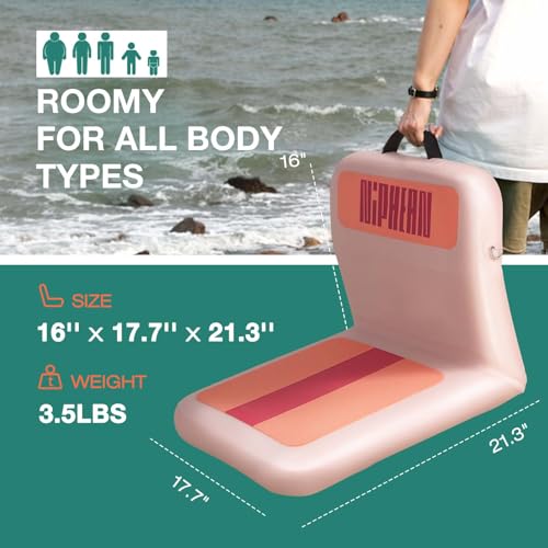 Image of Niphean Inflatable Kayak Seats with Back Support,Ergonomic Paddle Board Seat