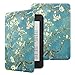 Produktbild MoKo Hülle für Amazon Kindle Paperwhite E-Reader, Ultra Slim Lightweight Kunstleder Schutzhülle Smart Cover mit Auto Sleep/Wake für Kindle Paperwhite (10. Generation  2018) - Aprikose Blume
