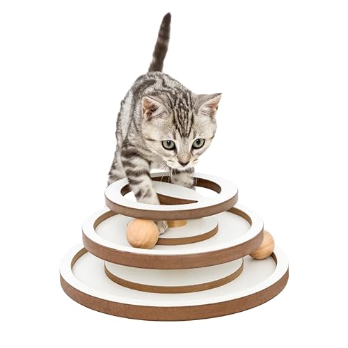 Lulu's world Premium Wooden Cat Ball Track Toy – Modern