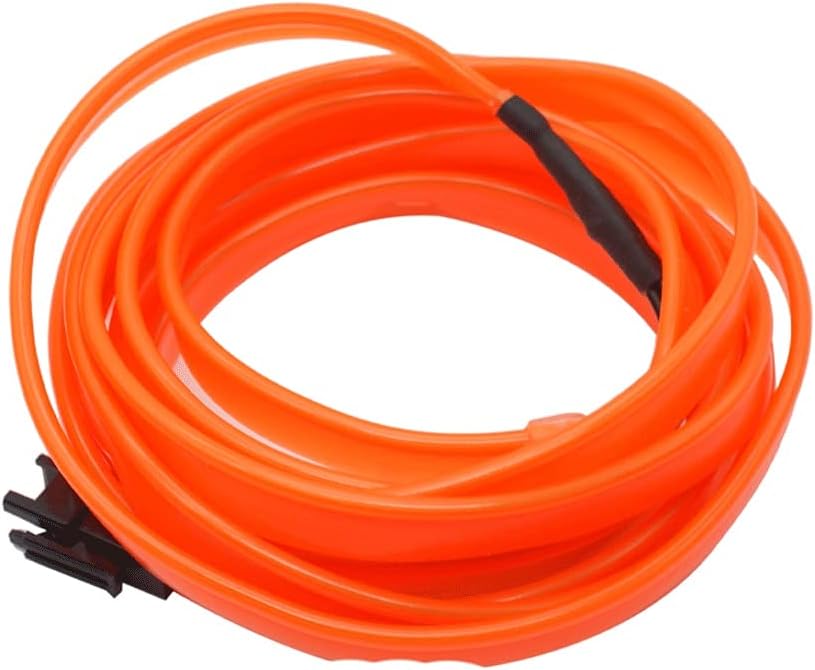 Car Interior Lighting LED Strip Decoration Garland Wire Rope Tube Line Flexible Neon Light with Cigarette Drive (Colour: Blue Size: 3M-USB) (Orange 2M)